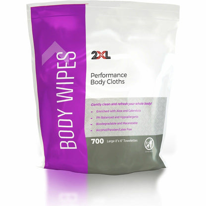 2XL Vitamin E & Aloe Performance Body Cloths, 700 Wipes, 2/Carton (TXL436CT)