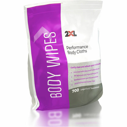 2XL Vitamin E & Aloe Performance Body Cloths, 700 Wipes, 2/Carton (TXL436CT)