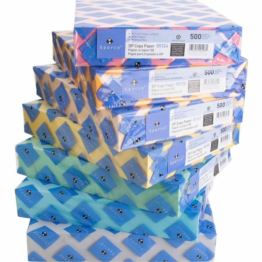 Sparco Premium Grade Pastel Color Copy Paper, Letter, 8 1/2" x 11", 20 lb, Ivory, 10 Reams/Carton (SPR05127CT)