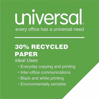 Universal Recycled Copy Paper, White, Smooth, Acid-free, Smudge Resistant, 40/Pallet (UNV20030PL)