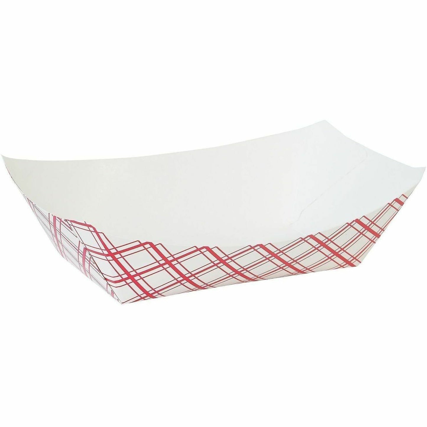 Genuine Joe 16 oz. Paper Food Tray, Red/White, 250/Pack, 4 Packs/Carton (GJO10312)