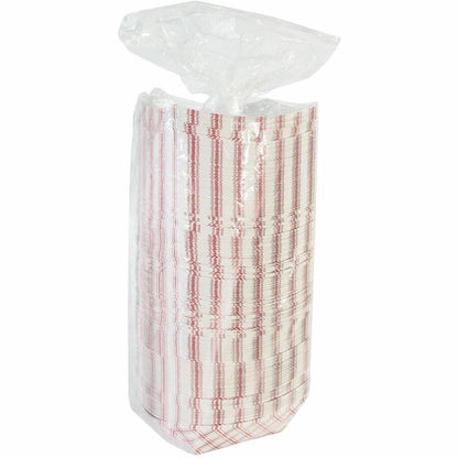 Genuine Joe 16 oz. Paper Food Tray, Red/White, 250/Pack, 4 Packs/Carton (GJO10312)