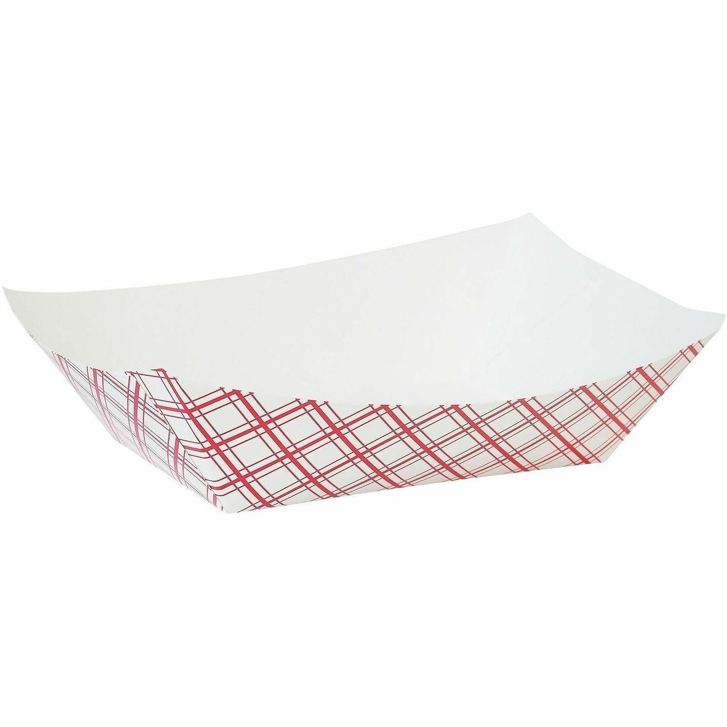 Genuine Joe 48 oz. Paper Food Tray, Red/White, 250/Pack, 2 Packs/Carton (GJO10314)