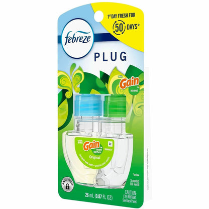 Febreze Fade Defy PLUG Refill, 0.8 fl oz, Gain Original, 50 Day (PGC03048)