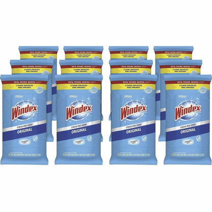 Windex Glass & Surface Wipes, 38/Pack, 12/Carton (SJN378032CT)