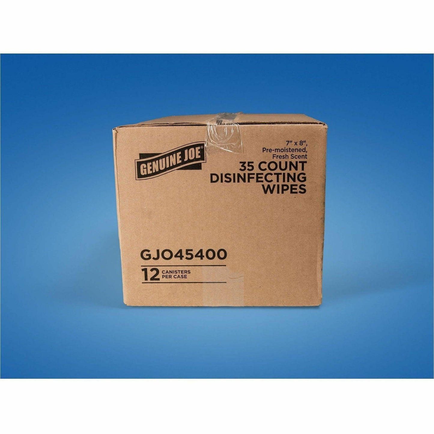 Genuine Joe Broad-Spectrum Disinfectant Wipes, 35 Wipes/Tub, 12 Tubs/Carton (GJO45400)
