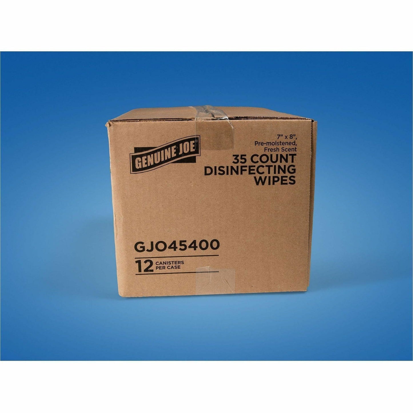 Genuine Joe Broad-Spectrum Disinfectant Wipes, 35 Wipes/Tub, 12 Tubs/Carton (GJO45400)