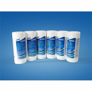 Genuine Joe Broad-Spectrum Disinfectant Wipes, Fresh Scent, 50 Wipes/Tub, 6 Tubs/Carton (GJO45401)