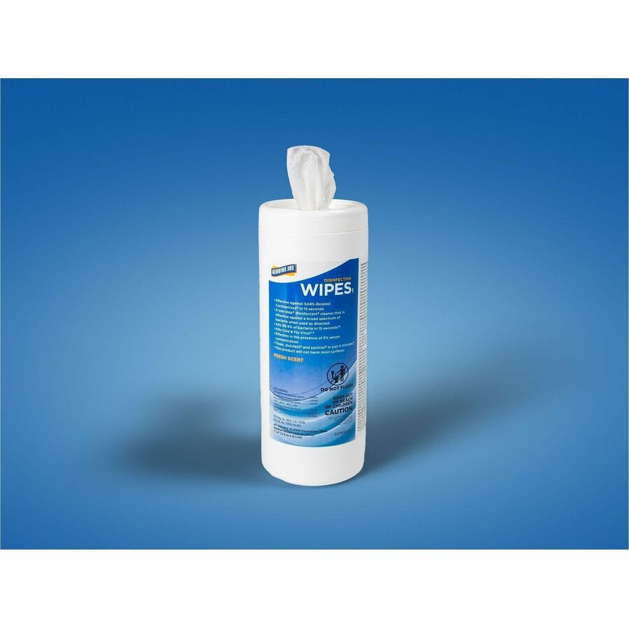 Genuine Joe Broad-Spectrum Disinfectant Wipes, Fresh Scent, 50 Wipes/Tub, 6 Tubs/Carton (GJO45401)