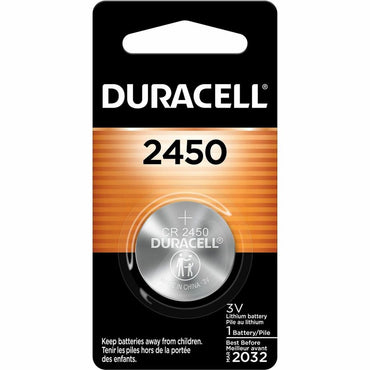 Duracell 2450 Lithium Coin Battery, 3 V, 36/Carton (DURDL2450BPKCT)