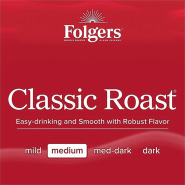 Folgers Folgers Bag, Instant, Packet Singles Medium-Roast Coffee Bags, Classic Roast, Kosher, 19/Box (FOL81121)