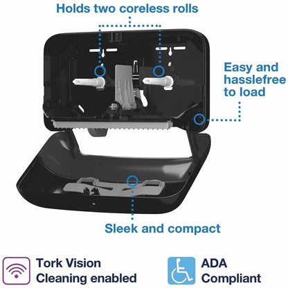 TORK OptiServe Coreless 2-Roll Bath Tissue System, 2 x Roll (TRK558068)