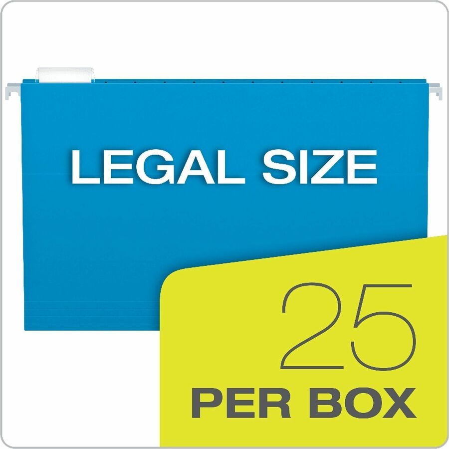 Business Source 1/5 Tab Cut Legal Hanging Folder, 8 1/2" x 14", Kraft, 25/Box (BSN14221)