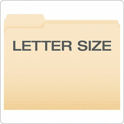 Business Source 1/3 Tab Cut Letter Top Tab File Folder, 8 1/2" x 11", 3/4" Expansion, Manila, 250/Carton (BSN18103)