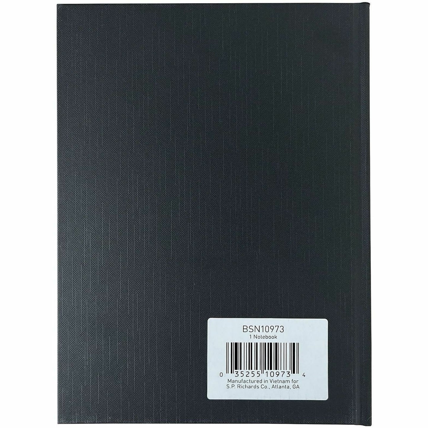 Business Source Hardbound Ruled Linen Journals, Hard Bound, Ruled Margin, Black Cover (BSN10973)
