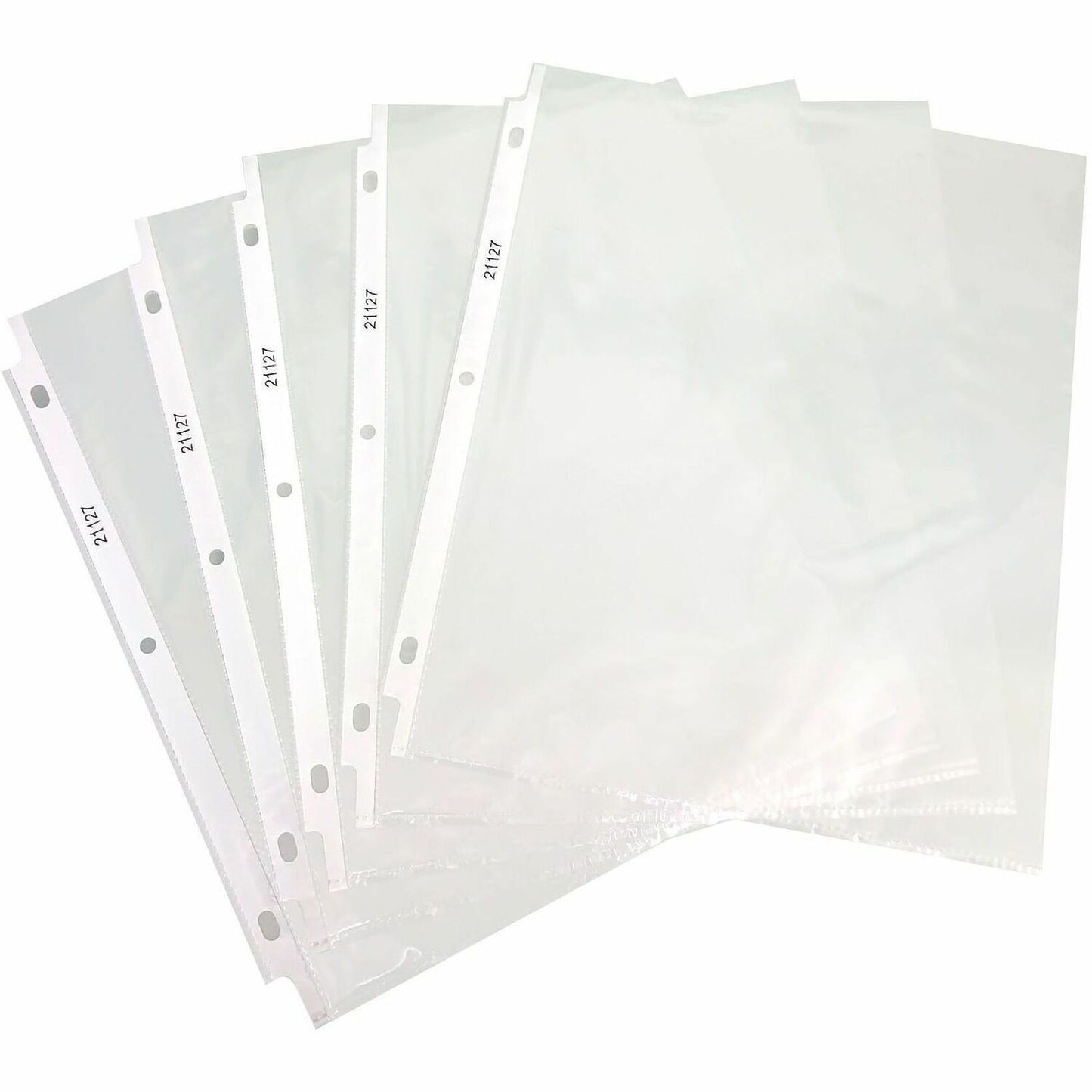 Business Source Nonglare Top-Loading Sheet Protectors, Sheet Capacity, For Letter 8 1/2" x 11" Sheet, 3 x Holes, 200/Box (BSN21127)