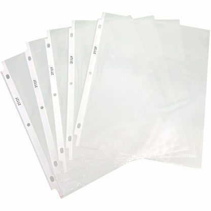Business Source Nonglare Top-Loading Sheet Protectors, Sheet Capacity, For Letter 8 1/2" x 11" Sheet, 3 x Holes, 200/Box (BSN21127)