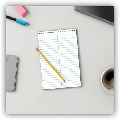 Business Source Green Tint Steno Notebook, 1 Subject, 6" x 9" Sheet Size, Red Cover, 6/Pack (BSN96920)