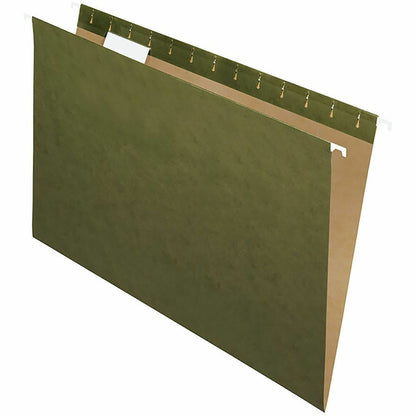 Business Source 1/5 Tab Cut Legal Hanging Folder, 8 1/2" x 14", 11 pt., Green, 50/Carton (BSN34111)