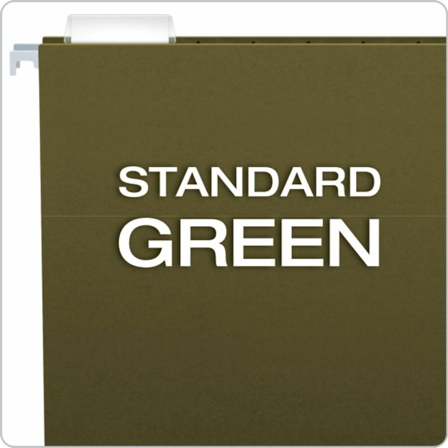 Business Source 1/5 Tab Cut Legal Hanging Folder, 8 1/2" x 14", 11 pt., Green, 50/Carton (BSN34111)