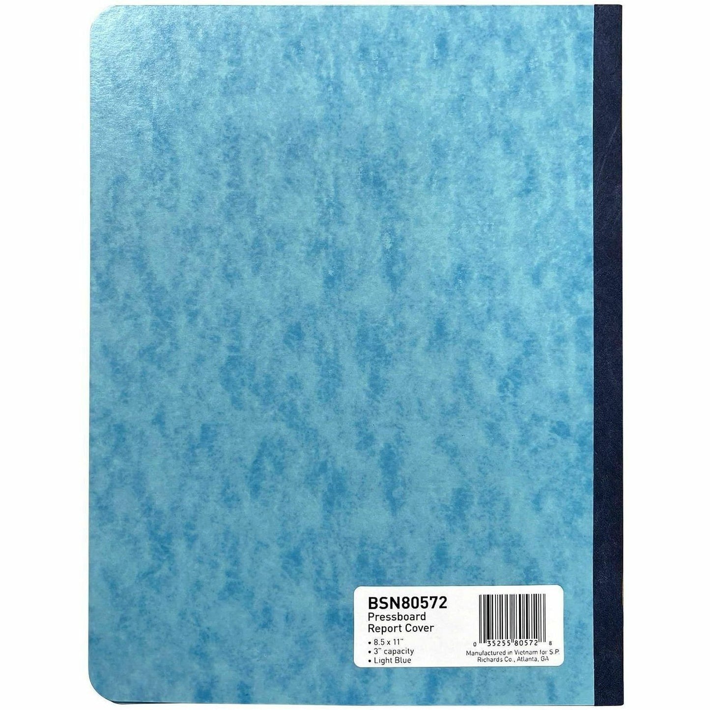 Business Source Letter Report Cover, 3" Folder Capacity, 8 1/2" x 11", Light Blue, 0% Recycled, 25/Box, 4 Box/Carton (BSN80572CT)