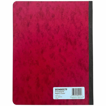 Business Source Letter Report Cover, 3" Folder Capacity, 8 1/2" x 11", Red, 0% Recycled (BSN80579)