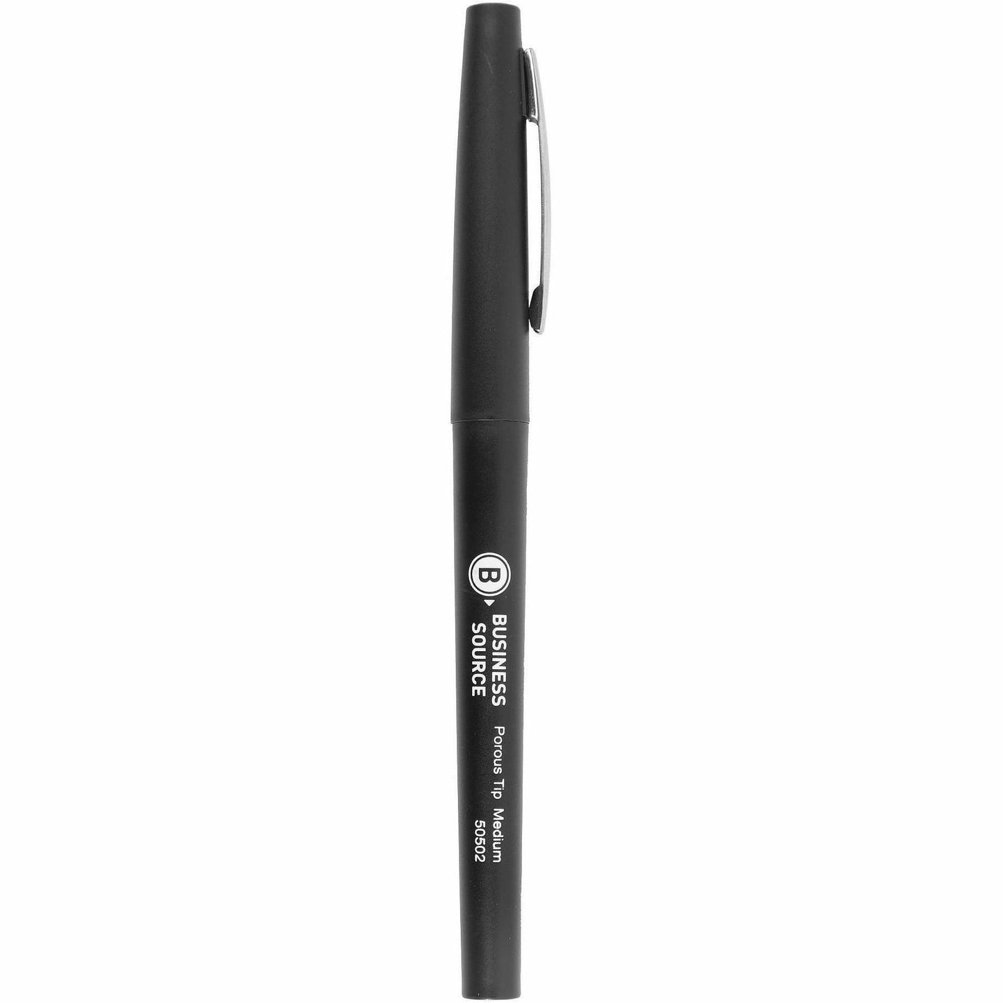 Business Source Porous Point Pens, Black Ink, 12 Dozen/Box (BSN50502BX)