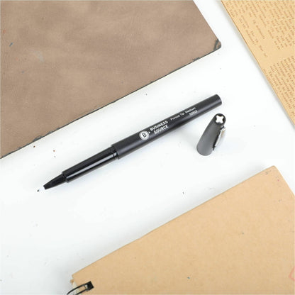 Business Source Porous Point Pens, Black Ink, Liquid, Drawing, Writing, 12 Dozen/Box, 12 Boxes/Carton (BSN50502CT)