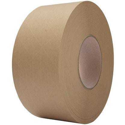 Business Source Reinforced Gummed Paper Tape, 150 yd Length x 3" Width, Brown, 10/Box (BSN32939)