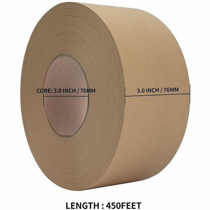 Business Source Reinforced Gummed Paper Tape, 150 yd Length x 3" Width, Brown, 10/Box (BSN32939)