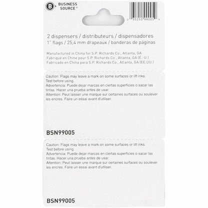 Business Source Sign Here Arrow Page Flags, 1" x 1 3/4", Yellow, 100/Pack (BSN99005)