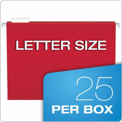 Business Source 1/5 Tab Cut Letter Hanging Folder, 8 1/2" x 11", 3/4" Expansion, 11 pt., Assorted, 25/Box (BSN34112)