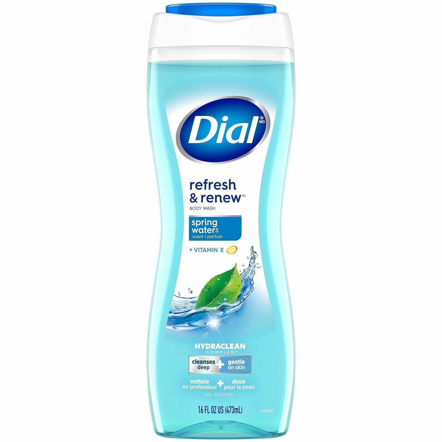 Dial Refresh & Renew Body Wash, Spring Water Scent, 16 fl oz, 6/Carton (DIA02653CT)