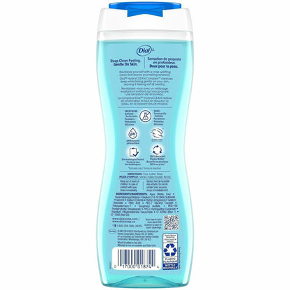 Dial Refresh & Renew Body Wash, Spring Water Scent, 16 fl oz, 6/Carton (DIA02653CT)