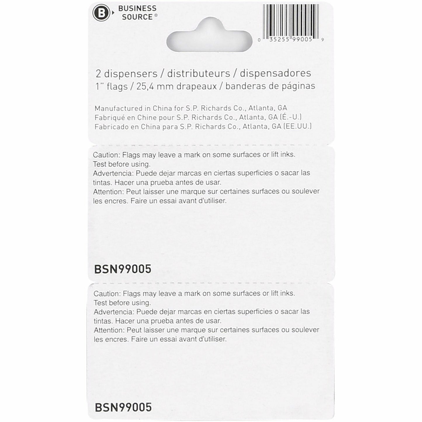 Business Source Sign Here Arrow Page Flags, 1" x 1 3/4", Yellow, 100/Pack, 48 Packs/Carton (BSN99005CT)