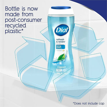 Dial Refresh & Renew Body Wash, Spring Water Scent, 16 fl oz (DIA02653EA)