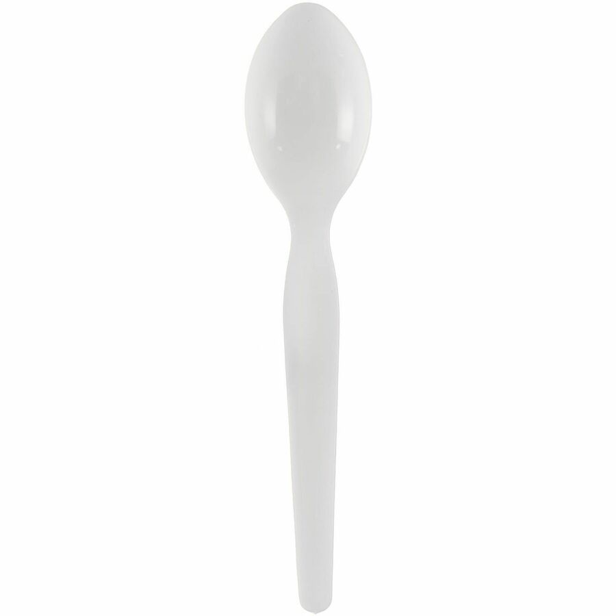 Genuine Joe Disposable Polystyrene Spoon, White, 1000/Carton (GJO30433)