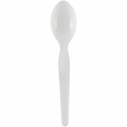 Genuine Joe Disposable Polystyrene Spoon, White, 1000/Carton (GJO30433)