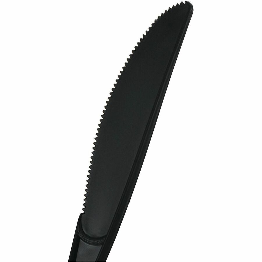 Genuine Joe Individually Warapped Heavy-Weight Polypropylene Knife, Black, 1000/Carton (GJO30412)