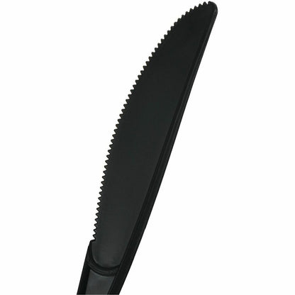Genuine Joe Individually Warapped Heavy-Weight Polypropylene Knife, Black, 1000/Carton (GJO30412)