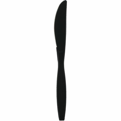 Genuine Joe Individually Warapped Heavy-Weight Polypropylene Knife, Black, 1000/Carton (GJO30412)