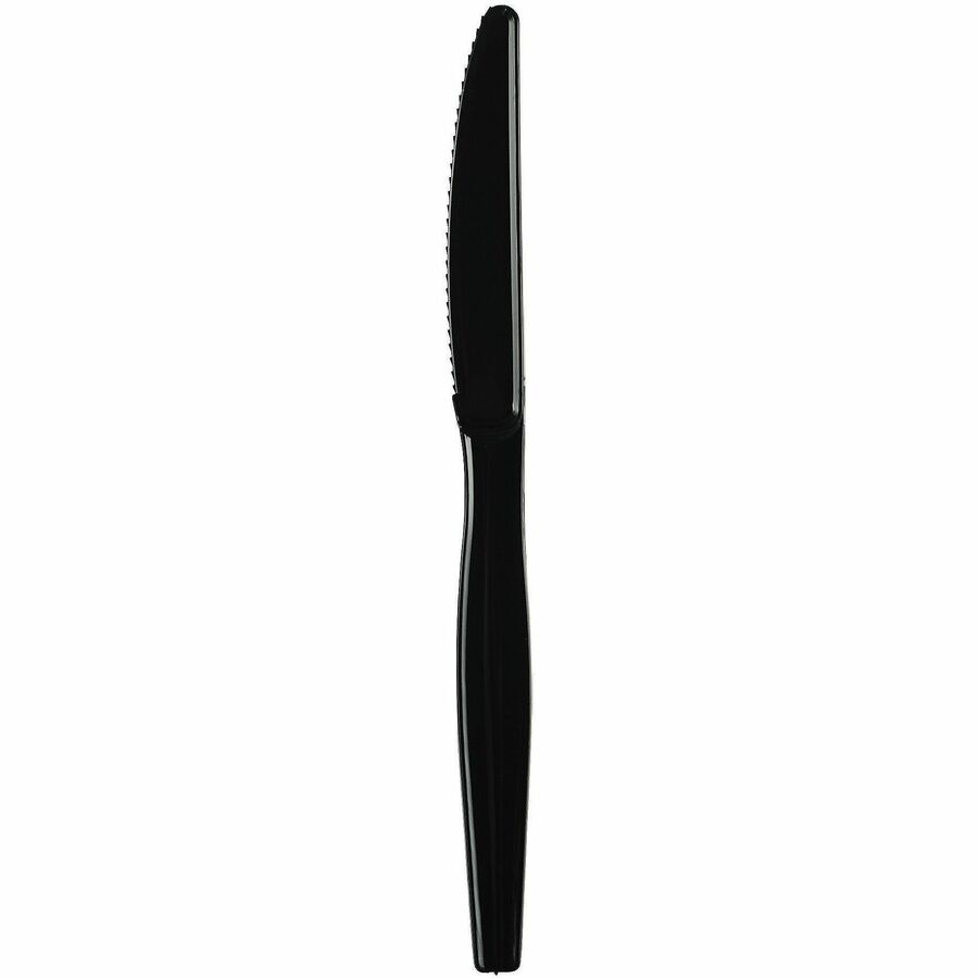 Genuine Joe Disposable Polystyrene Knife, Black, 1000/Carton (GJO30424)