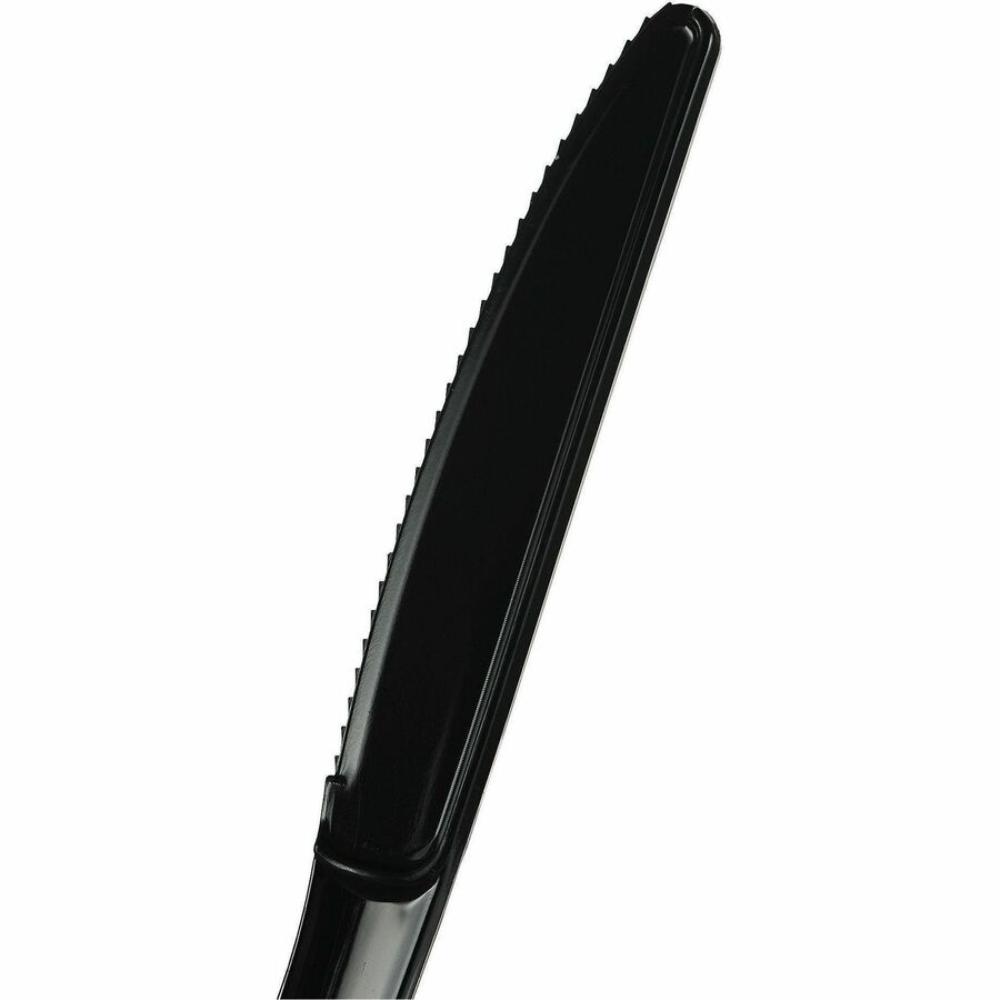 Genuine Joe Disposable Polystyrene Knife, Black, 1000/Carton (GJO30424)