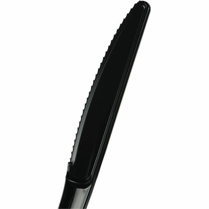 Genuine Joe Disposable Polystyrene Knife, Black, 1000/Carton (GJO30424)
