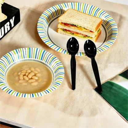 Genuine Joe Individually Wrapped Disposable Polystyrene Spoon, Black, 1000/Carton (GJO30429)