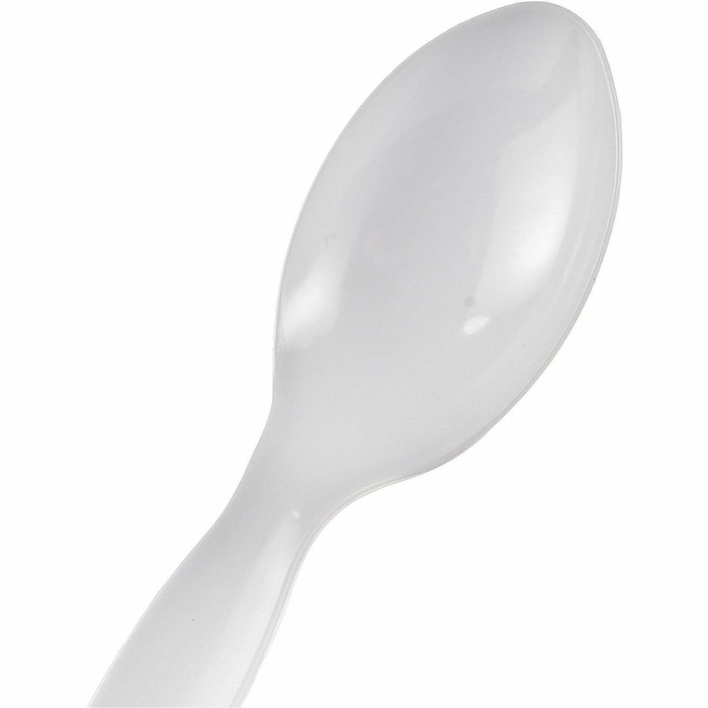 Genuine Joe Individually Wrapped Disposable Polystyrene Spoon, White, 1000/Carton (GJO30437)