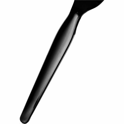 Genuine Joe Disposable Polystyrene Spoon, Black, 1000/Carton (GJO30425)