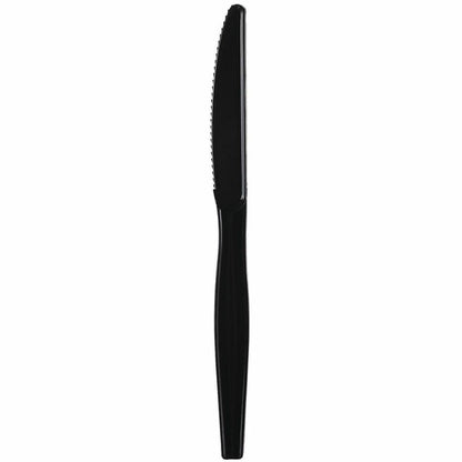 Genuine Joe Individually Wrapped Disposable Polystyrene Knife, Black, 1000/Carton (GJO30428)