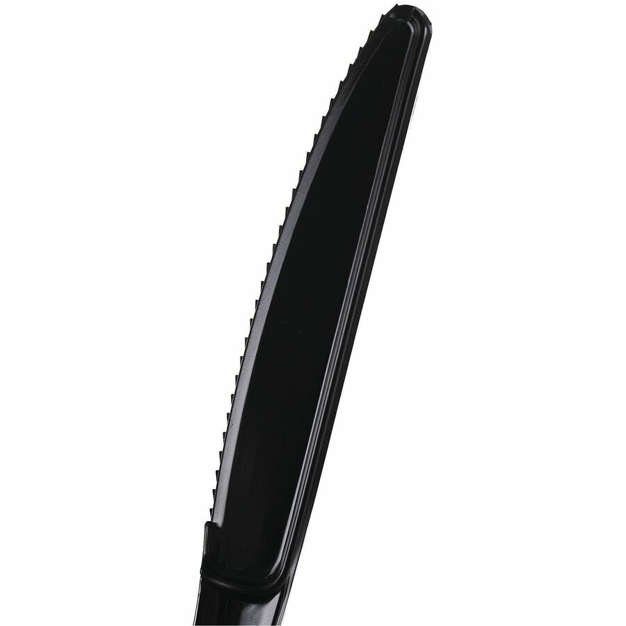 Genuine Joe Individually Wrapped Disposable Polystyrene Knife, Black, 1000/Carton (GJO30428)