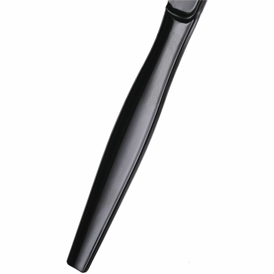 Genuine Joe Individually Wrapped Disposable Polystyrene Knife, Black, 1000/Carton (GJO30428)